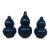 Martino Interiors Double Gourd Ceramic Vases, Set of Three For Sale