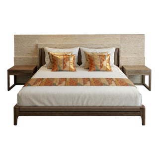 Japanese Ceremonial Silk Bed Runner Set by Renaras, Set of 5 For Sale