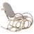 1920s Austrian Thonet-Style Bentwood Rocking Chair with Striped Upholstery For Sale - Image 15 of 18