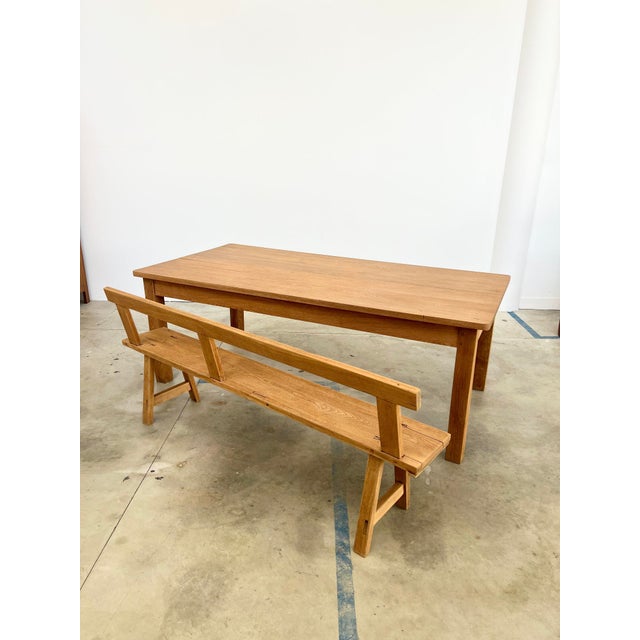 Vintage Farmhouse Table in Oak, 1940s For Sale - Image 11 of 15