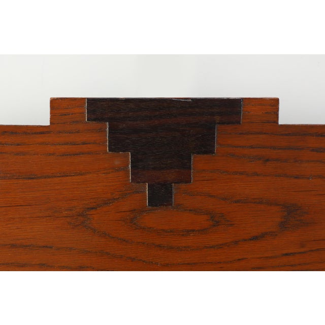 Dutch Amsterdam School Style Oak Mirror, 1890s For Sale - Image 10 of 11