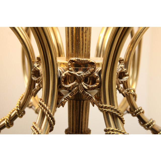 Delightful Vintage Brass French Horn Chandelier Chairish