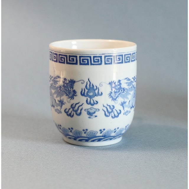 Covered Blue and White Tea Cups A Pair Chairish