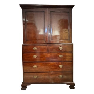 19th Century Mahogany Cabinet With Dresser Base For Sale