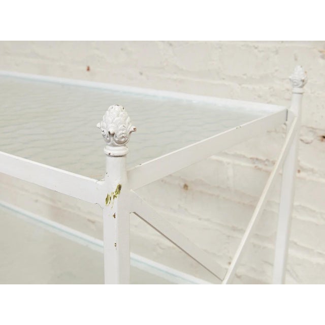 White Vintage White Plant Shelf For Sale - Image 8 of 12