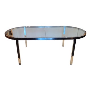 Milo Baughman Chrome Racetrack Dining Table For Sale