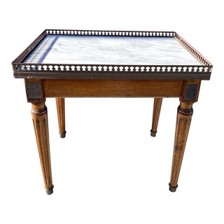 Antique Italian Side Table W/Marble Top For Sale