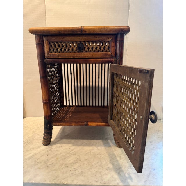 Vintage Diminutive Bamboo Chest For Sale - Image 4 of 9