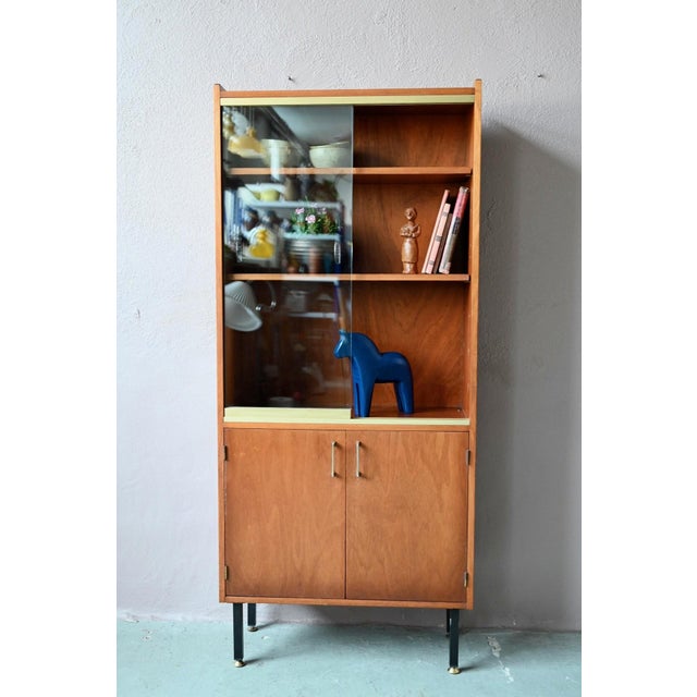 Modernist Display Bookcase in Teak and Brass, 1960s For Sale - Image 3 of 18