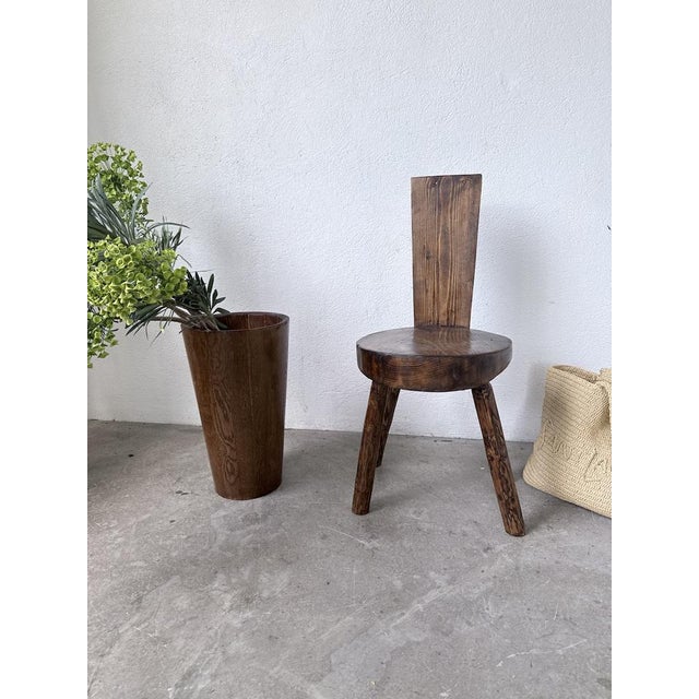 Brown Carved Wooden Umbrella Stand, 1950s For Sale - Image 8 of 18