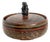 Mid 20th Century Ooak Japanese Yamanaka Lacquer, Round Box/Added Dragon/Ruby Gem For Sale