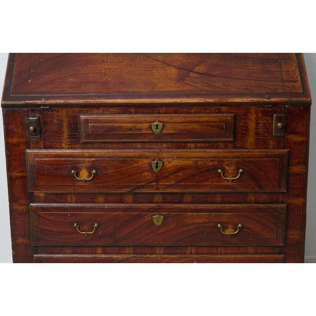 Folk Art Secretaire in Mahogany For Sale - Image 11 of 16