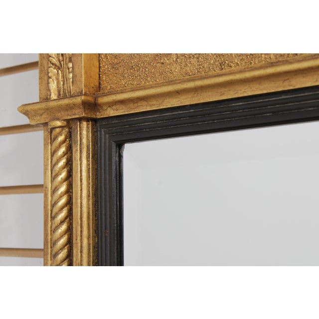 Friedman Brothers Gold Framed Urn & Flower Carved Trumeau Mirror For Sale - Image 9 of 16