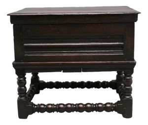 Early 18th Century Oak Box Stool