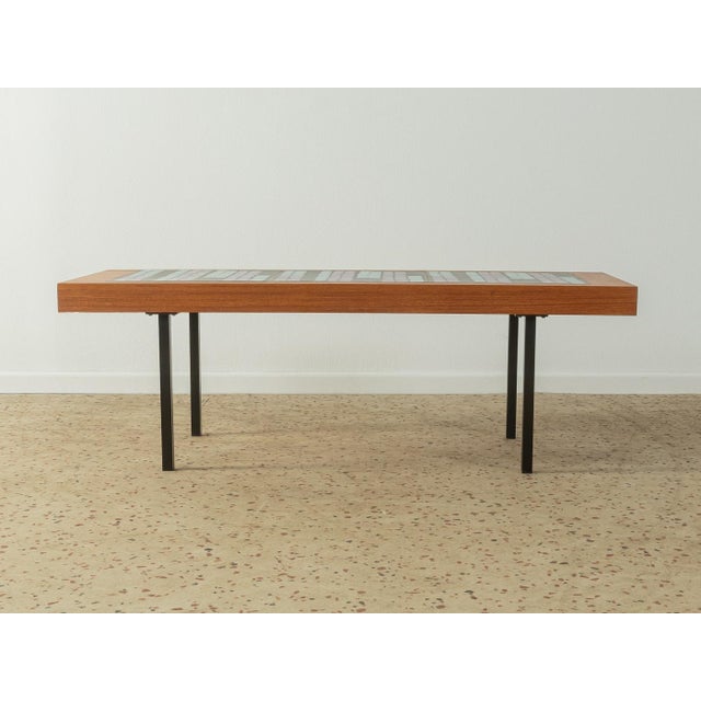 Tiled Flower Bench in Teak Veneer, 1960s For Sale - Image 3 of 7