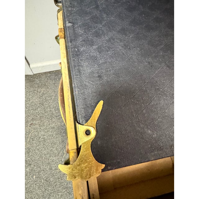 Early 20th Century Oshkosh Wardrobe Steamer Trunk With Original Interior & Diamond Inlay For Sale - Image 12 of 12