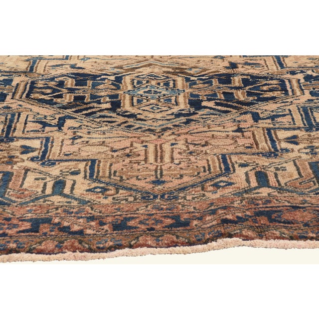 Vintage Persian Heriz Rug, 05'00 X 04'08 For Sale - Image 4 of 10