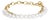18K Yellow Gold Vermeil Cultured Pearl Station Link Bracelet For Sale