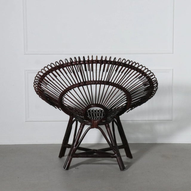 1960s Rattan Hoop Chair Janine Abraham & Dirk Jan Rol Attr. - 1960's For Sale - Image 5 of 9