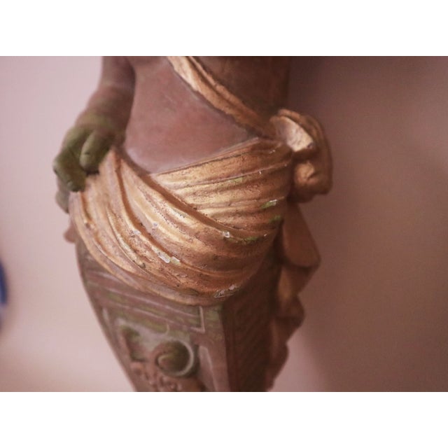 Pair of Wood Carved Caryatids For Sale In San Francisco - Image 6 of 8