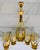 Elevate your barware with this vintage Italian Murano Tre Fuochi amber glass decanter and cordial set, richly decorated...