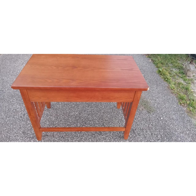 1980s Qw Amish Jd Mission Desk - Handcrafted Mission Style For Sale - Image 10 of 11
