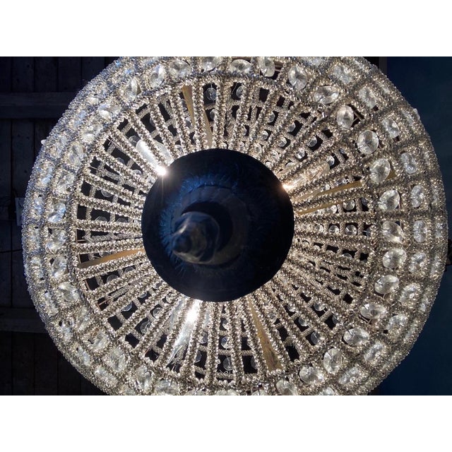 1970s French Louis XVI Charcoal Bronze Chandeliers 2pc- Pair For Sale - Image 14 of 18