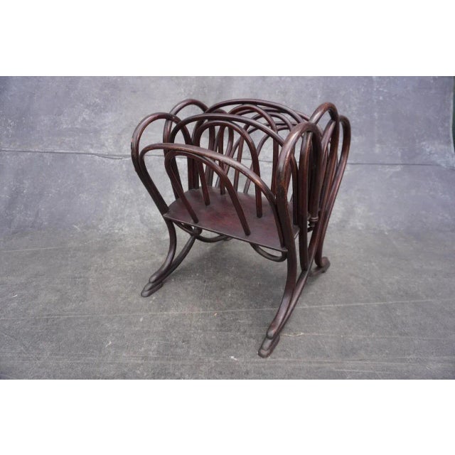 Art Nouveau Original Thonet Magazine Stand c.1900 For Sale - Image 3 of 8