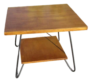 Mid 20th Century Mid Century Modern Wooden Table With Hairpin Legs