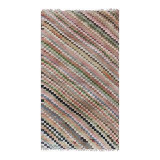 1960s Turkish Colorful Tulu Rug 3'2'' X 5'7'' For Sale