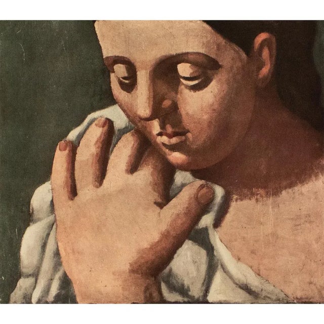 Pablo Picasso 1954 After Pablo Picasso "Head of a Woman", Period First Limited Edition Offset Lithograph For Sale - Image 4 of 13