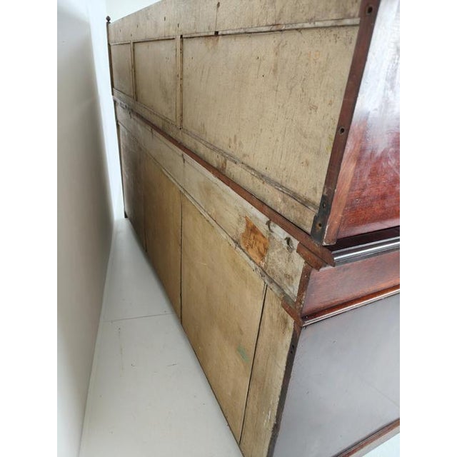 English Campaign Mahogany Dresser or Sideboard with Brass Hardware, Early 20th Century For Sale - Image 16 of 18