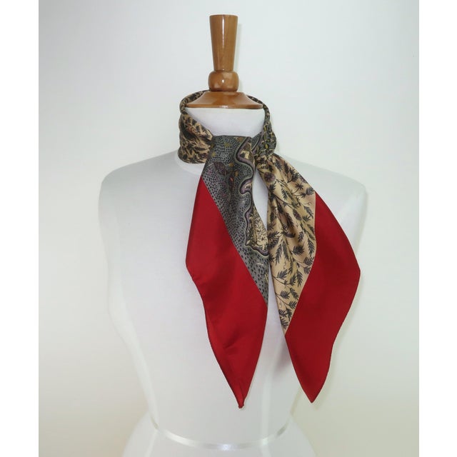 Late 20th Century Liberty of London Peacock Garden Silk Scarf For Sale - Image 11 of 12