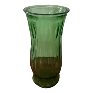Vintage E.O. Brody Co. Green Glass Vase