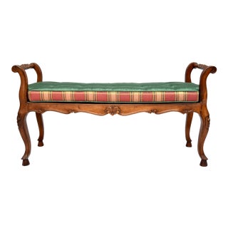 French Country Caned Window Bench For Sale