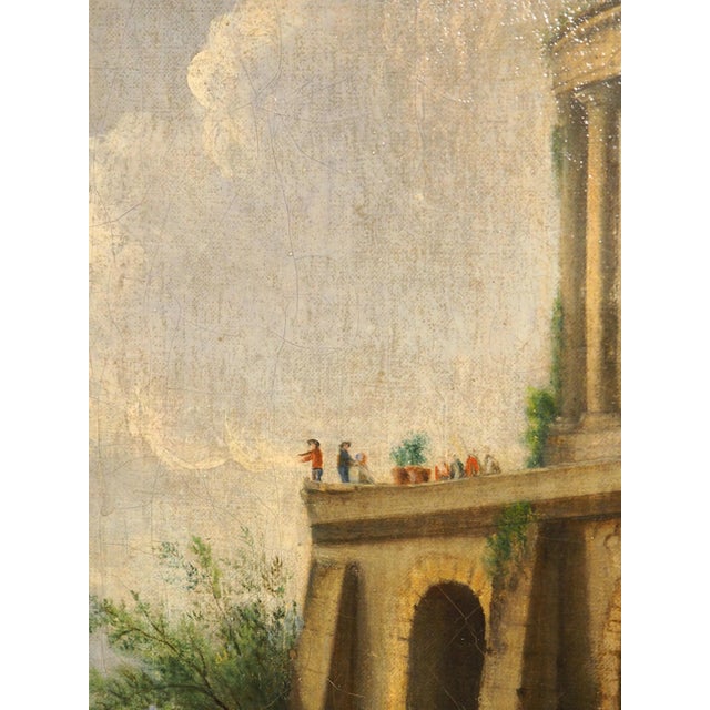 French 18th Century French Port Scene Oil Painting From Provence For Sale - Image 3 of 12