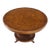 Burl Walnut Wood Top Round Carved Lotus Shape Base Dining Center Table For Sale