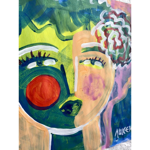 Original small painting on paper by CL Auker. Inspired by Spanish color and energy. See others in the series. COA included.
