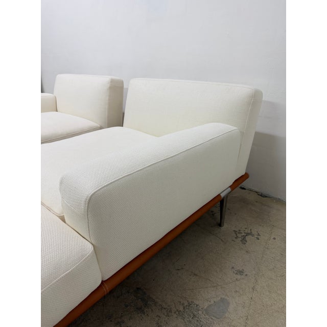 Let It Be Modular Fabric and Leather Daybeds for Poltrona Frau - A Pair For Sale - Image 11 of 18