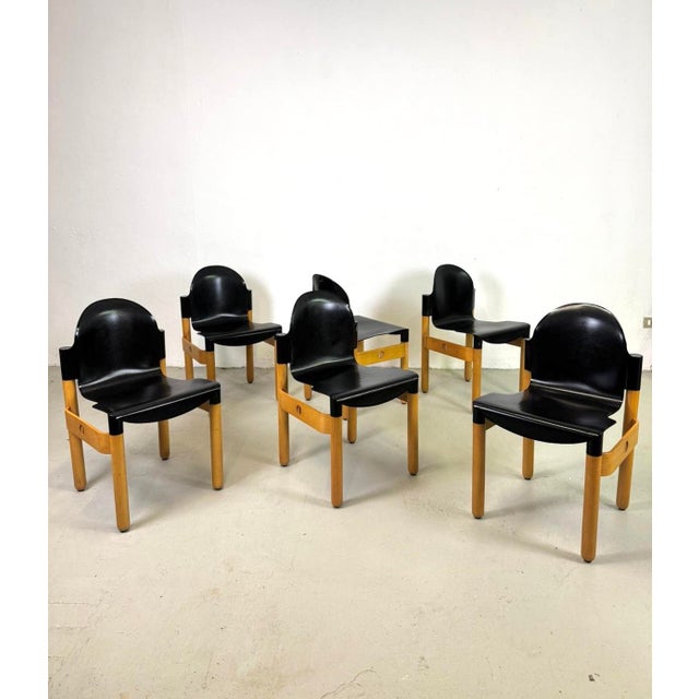 Wood Chairs by Gerd Lange for Kartell, 1970s, Set of 6 For Sale - Image 7 of 7