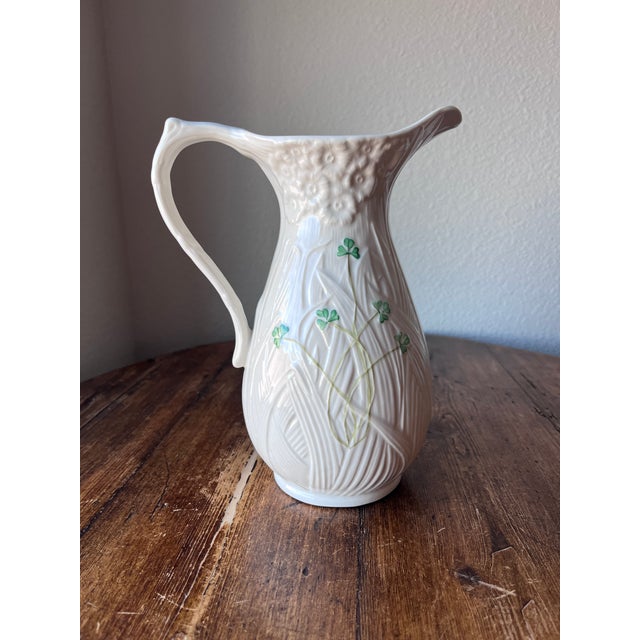 Early 21st Century Belleek Pottery Daisy Pitcher, Made in Ireland For Sale - Image 5 of 9
