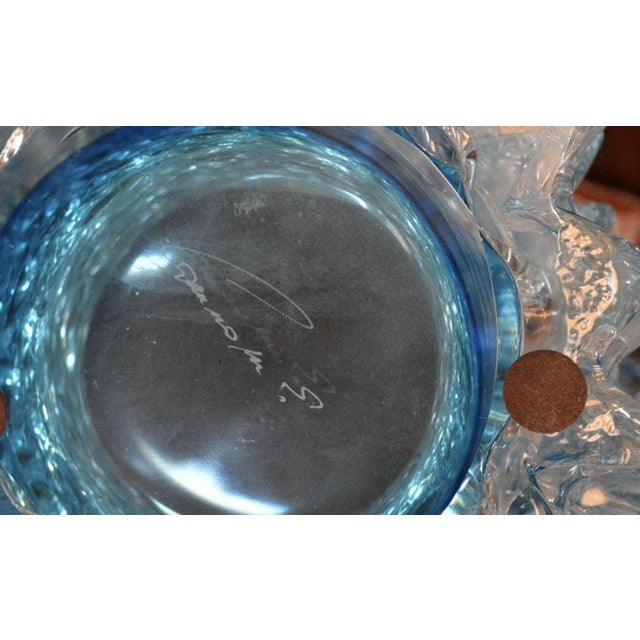 1960s 1960s Aquamarine Vase by Maestro Camozzo For Sale - Image 5 of 5