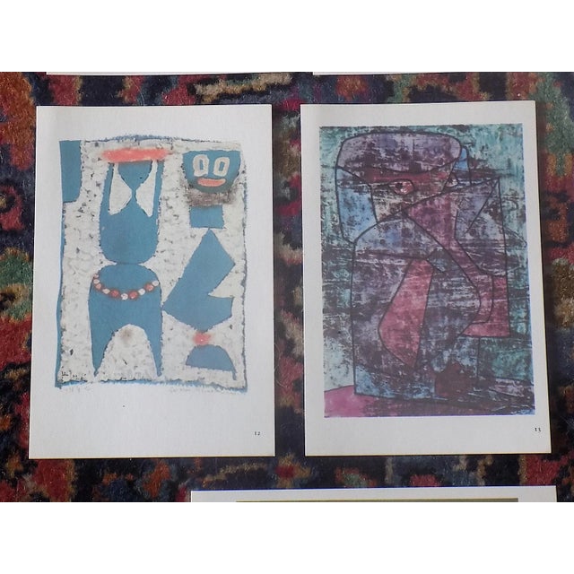Printmaking Materials Vintage Mid 20th Century Diminutive Modernist Abstract Paul Klee Masks & Figures Lithographs - Set of 15 For Sale - Image 7 of 12