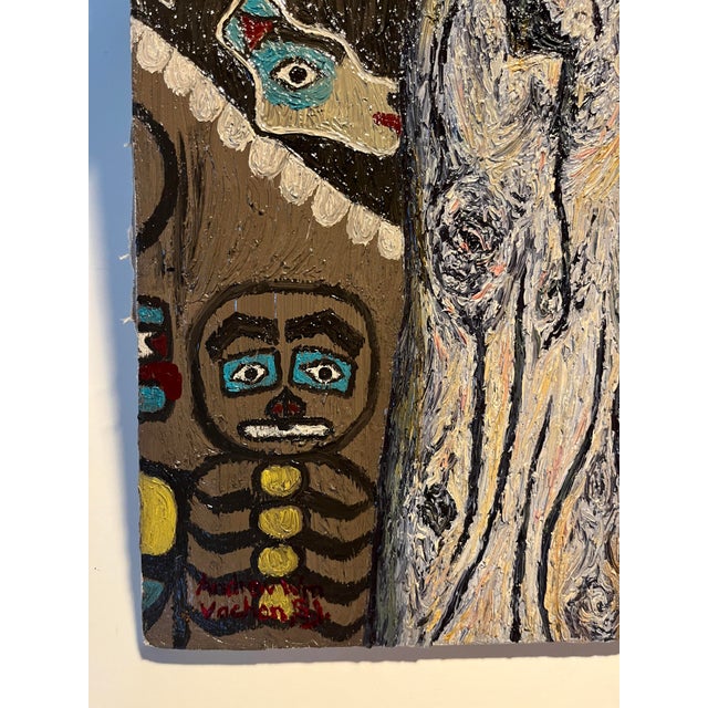 Native American 1959 Oil on Canvas Painting “The Tlingit Lincoln" by Andrew William Vachon s.j. For Sale - Image 3 of 6