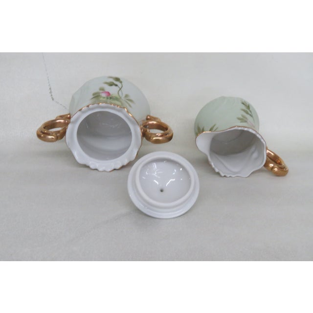 Letson China Heritage Rose Floral Painted 11 Piece Tea Set 4409b For Sale In Miami - Image 6 of 12