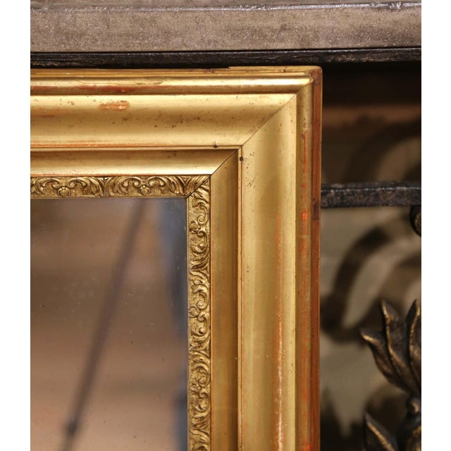 French Mid-19th Century Louis XVI Giltwood Mirror With Original Mercury Glass For Sale - Image 3 of 5