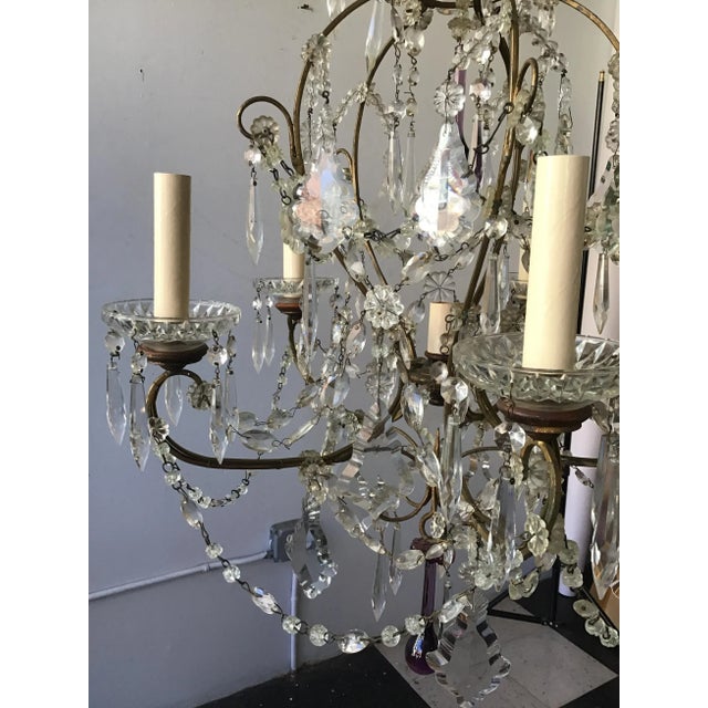 1960s Italian Crystal Chandelier For Sale - Image 11 of 12