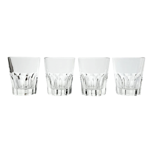 1980s Vintage Italian 4 Tumbler Old Fashioned Cocktail Glasses