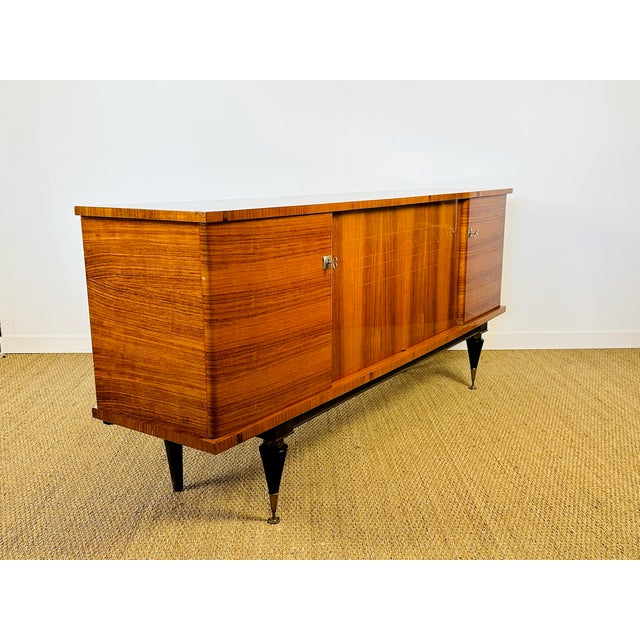 Paolo Buffa Modernist French Walnut Sideboard by André Arbus, 1960s For Sale - Image 4 of 11
