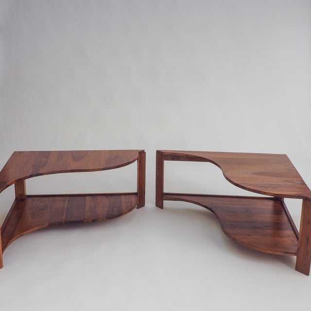 1970s Wooden Yin Yang Style Coffee Tables, 1970s, Set of 2 For Sale - Image 5 of 15